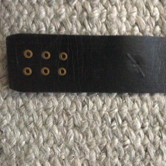 Vintage EDOUARD RAMBAUD Paris Black Leather Belt #30539, Size S-M - Picture 7 of 10